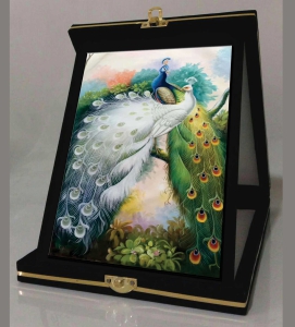 جعبه قاب تابلو دکوری تزئینی هنری طرح طاووس