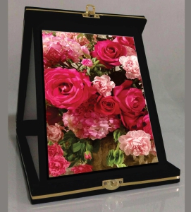 خرید اینترنتی جعبه قاب تابلو دکوری تزئینی هنری هدیه طرح گل رز