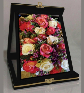 خرید اینترنتی فروش اینترنتی جعبه قاب تابلو دکوری تزئینی هنری هدیه طرح گل های رز